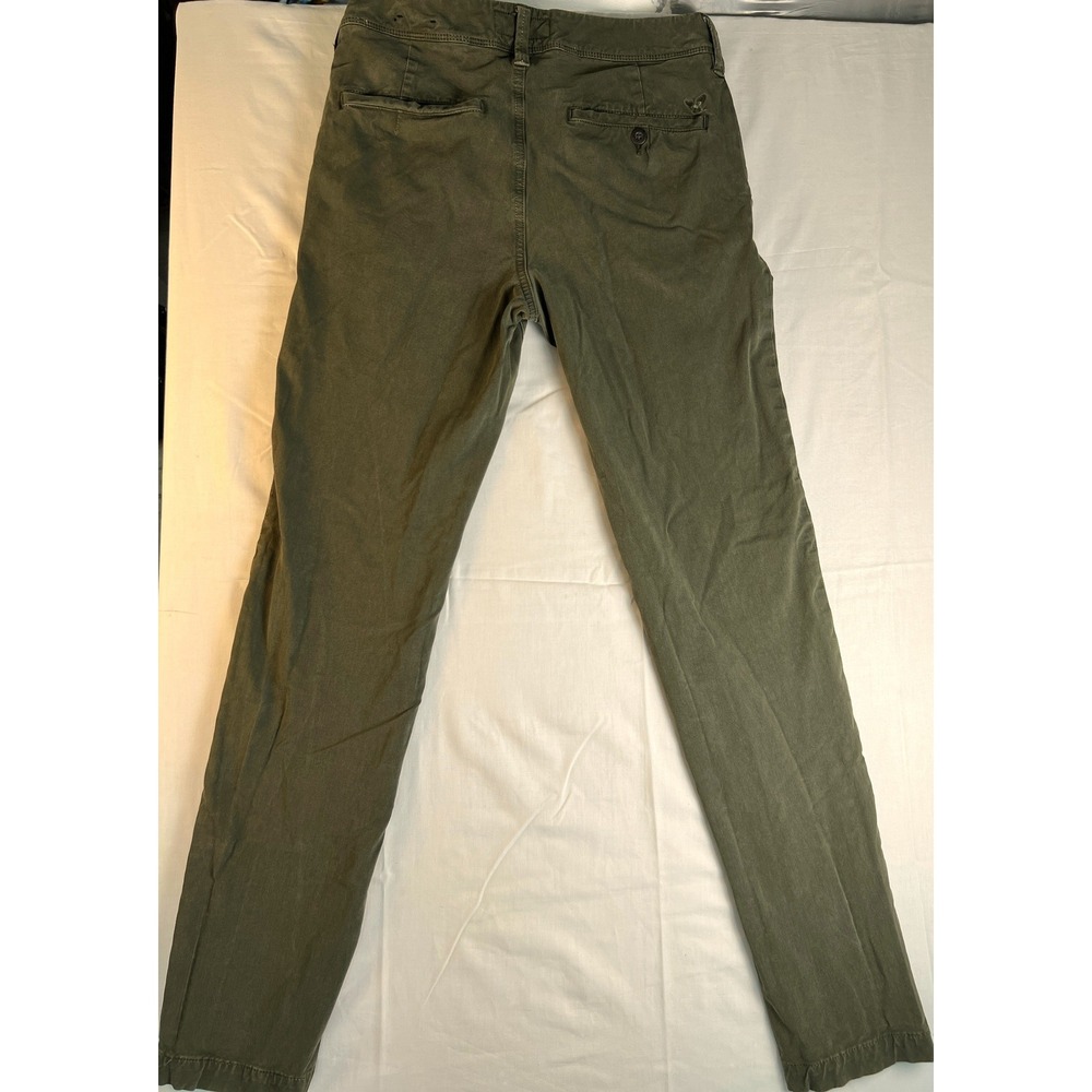 American Eagle Chino Pants Womens 16 Olive Green Good 360 Extreme Flex Slim - Picture 3 of 12